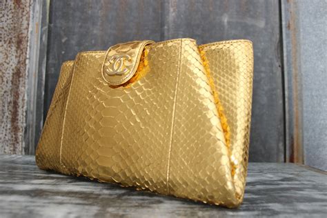 price of chanel python bag|chanel python clutch bag.